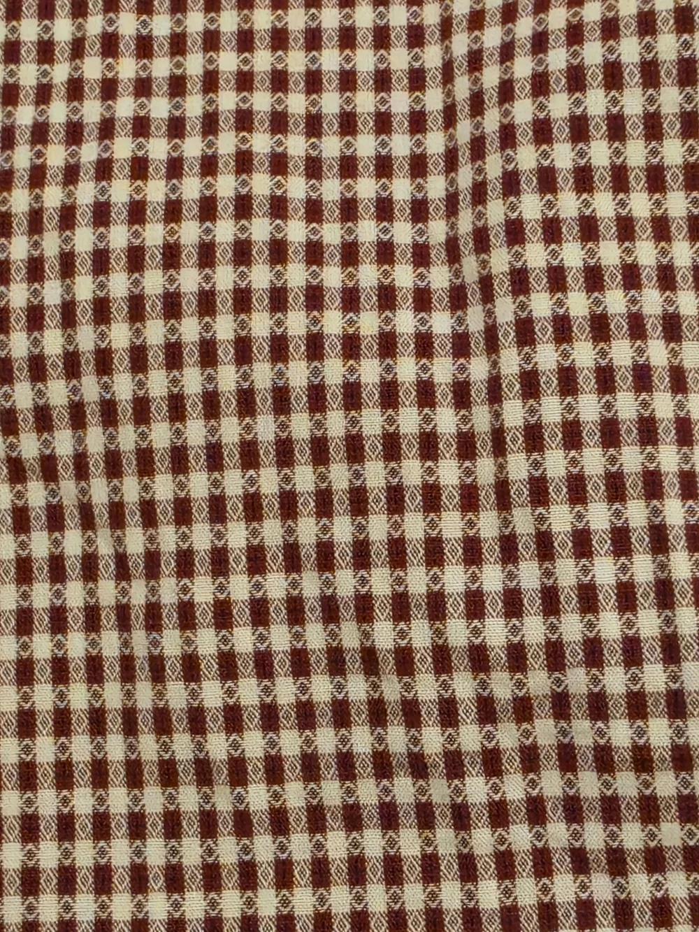 Hugo Boss Burgundy and White Micro-Check Button-Down Shirt - Picture 2 of 5